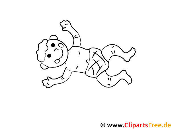 Mal-Vorlage Baby froh Mal-Vorlage Baby froh