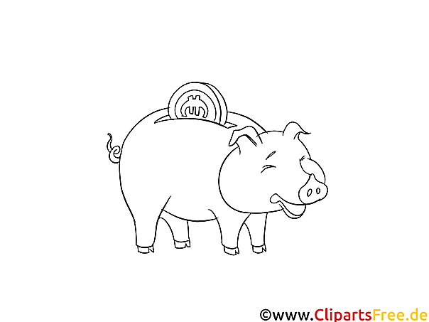 sparschwein bildmalvorlage zum drucken