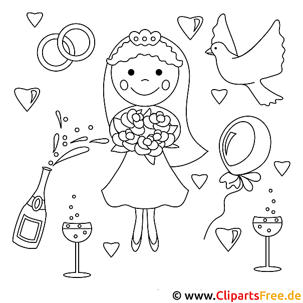 hochzeit malvorlage