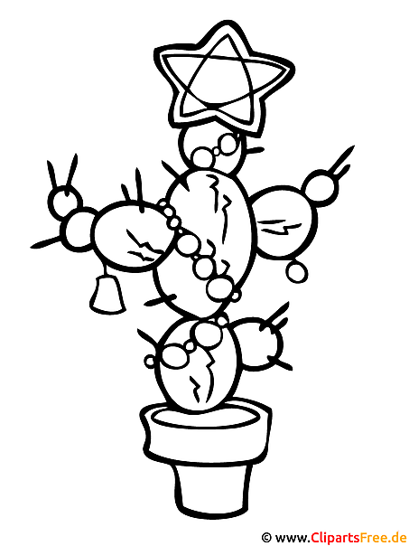 kaktus  malvorlagen zu weihnachten gratis