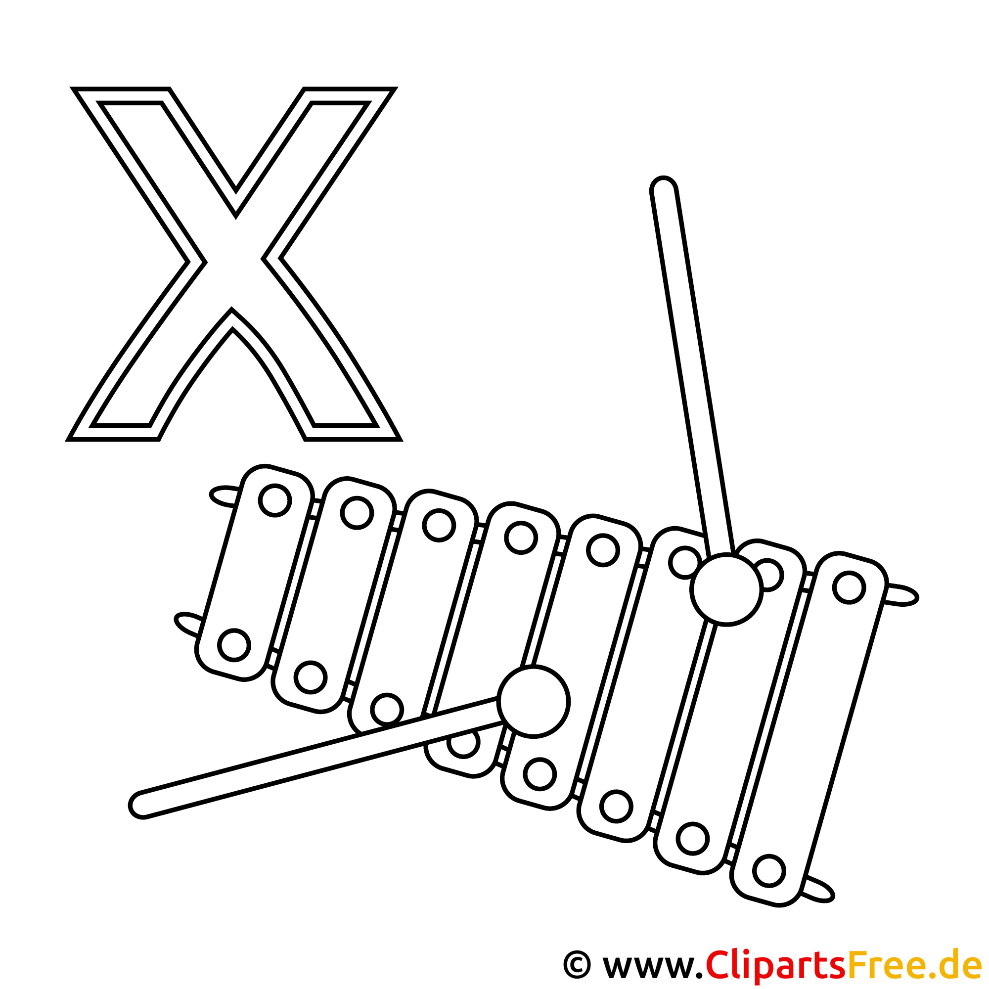 ausmalbilder xylophon ausmalbilder xylophon