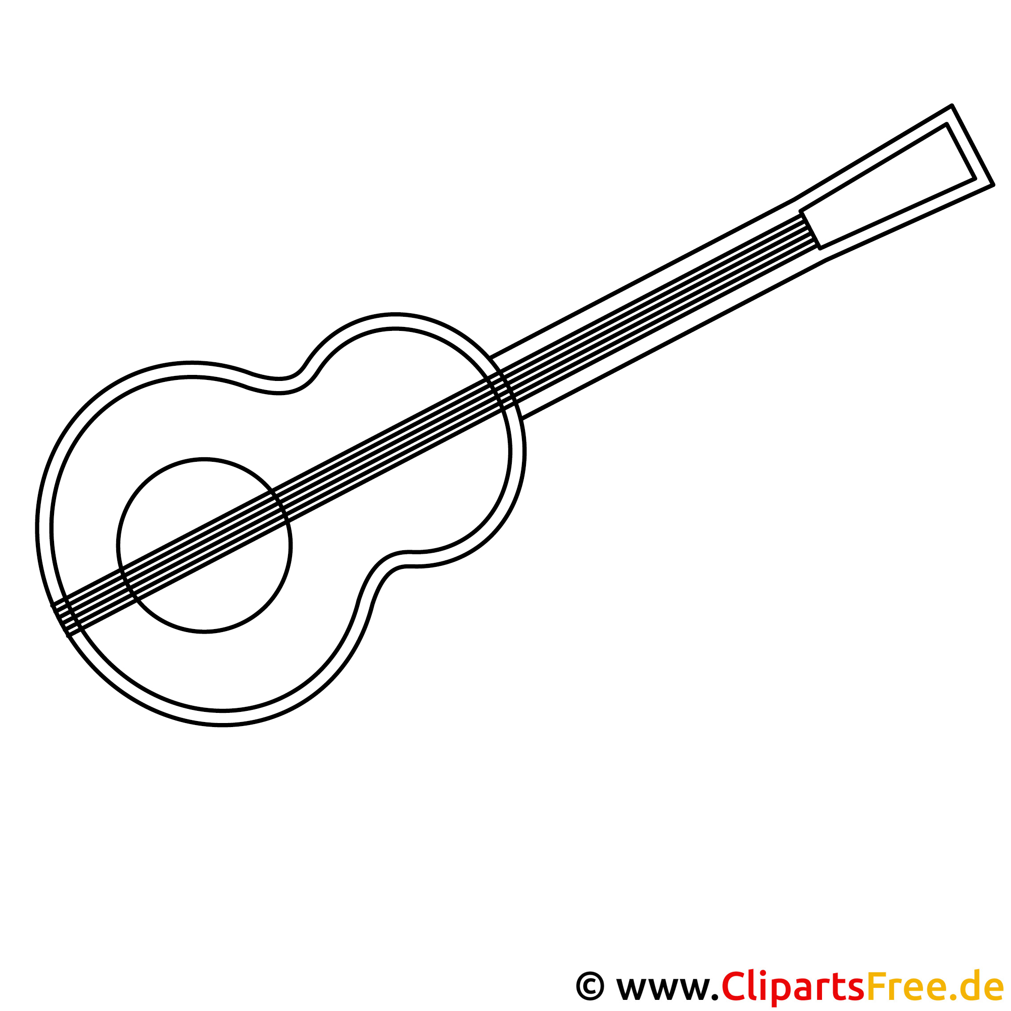 gitarre bild zum ausmalen