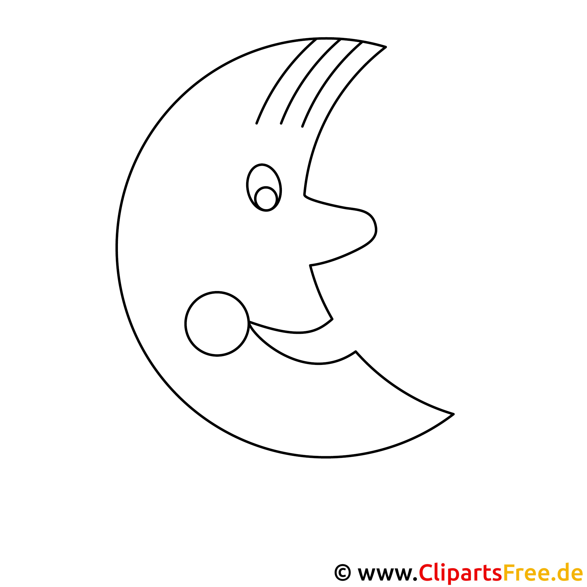 Mond Bild Zum Ausmalen Mond Bild Zum Ausmalen