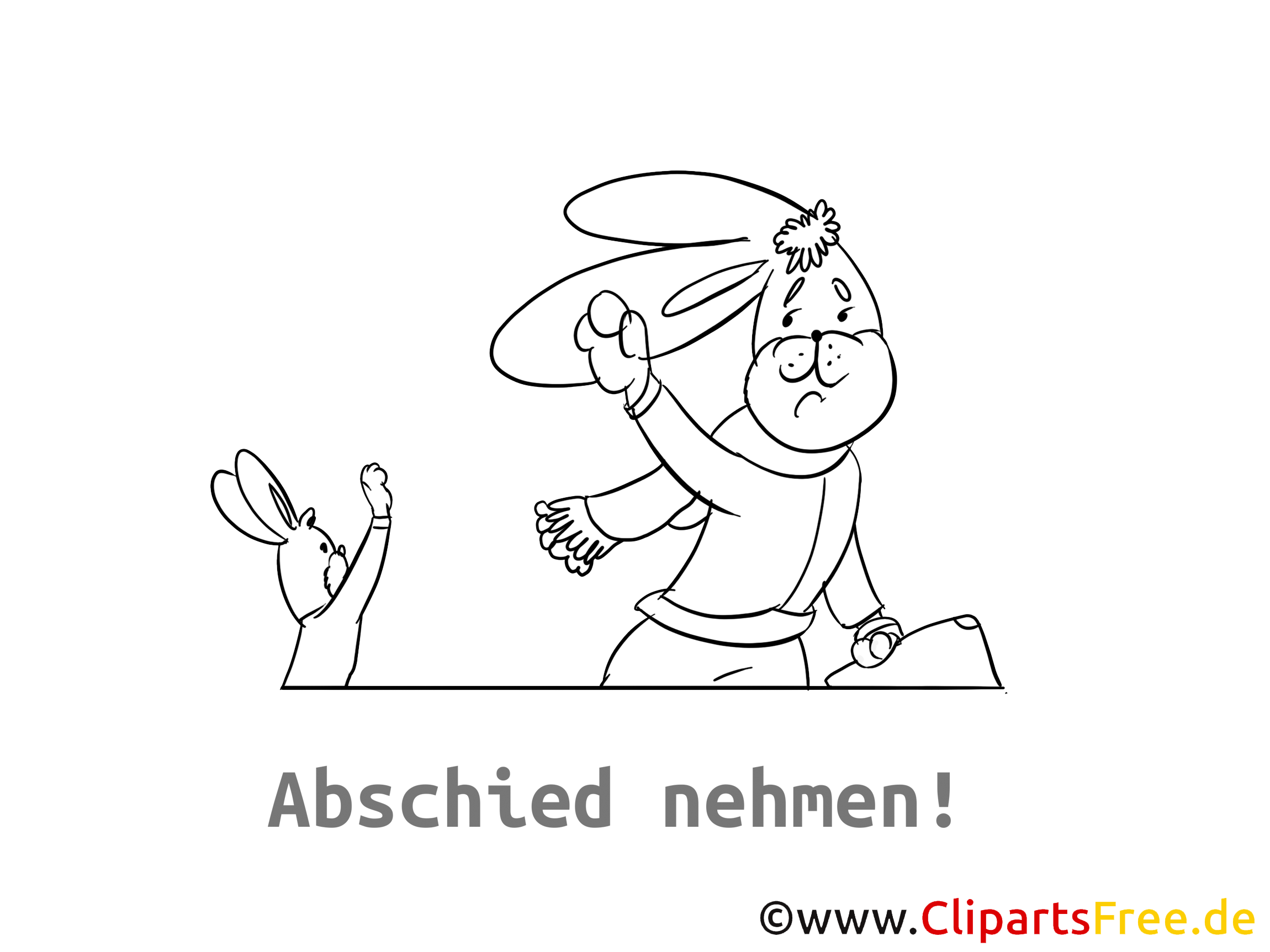 Tschüss Malvorlage gratis