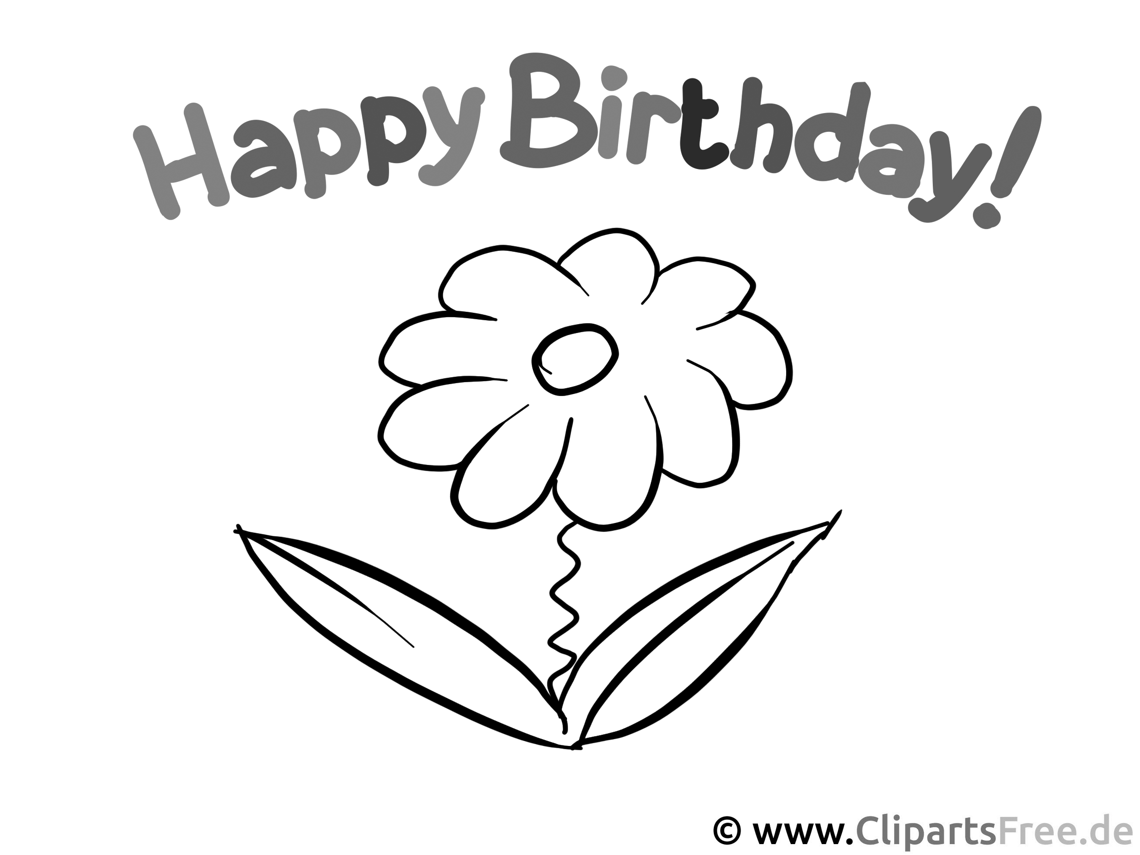 Happy Birthday Malvorlagen für Kinder