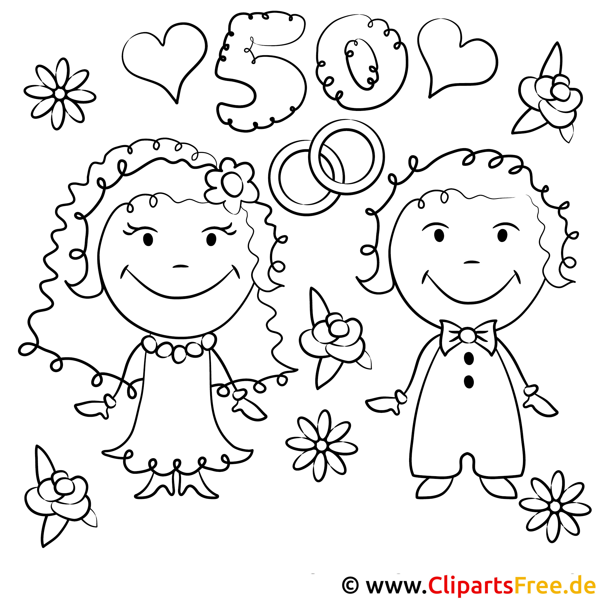 clip art goldene hochzeit