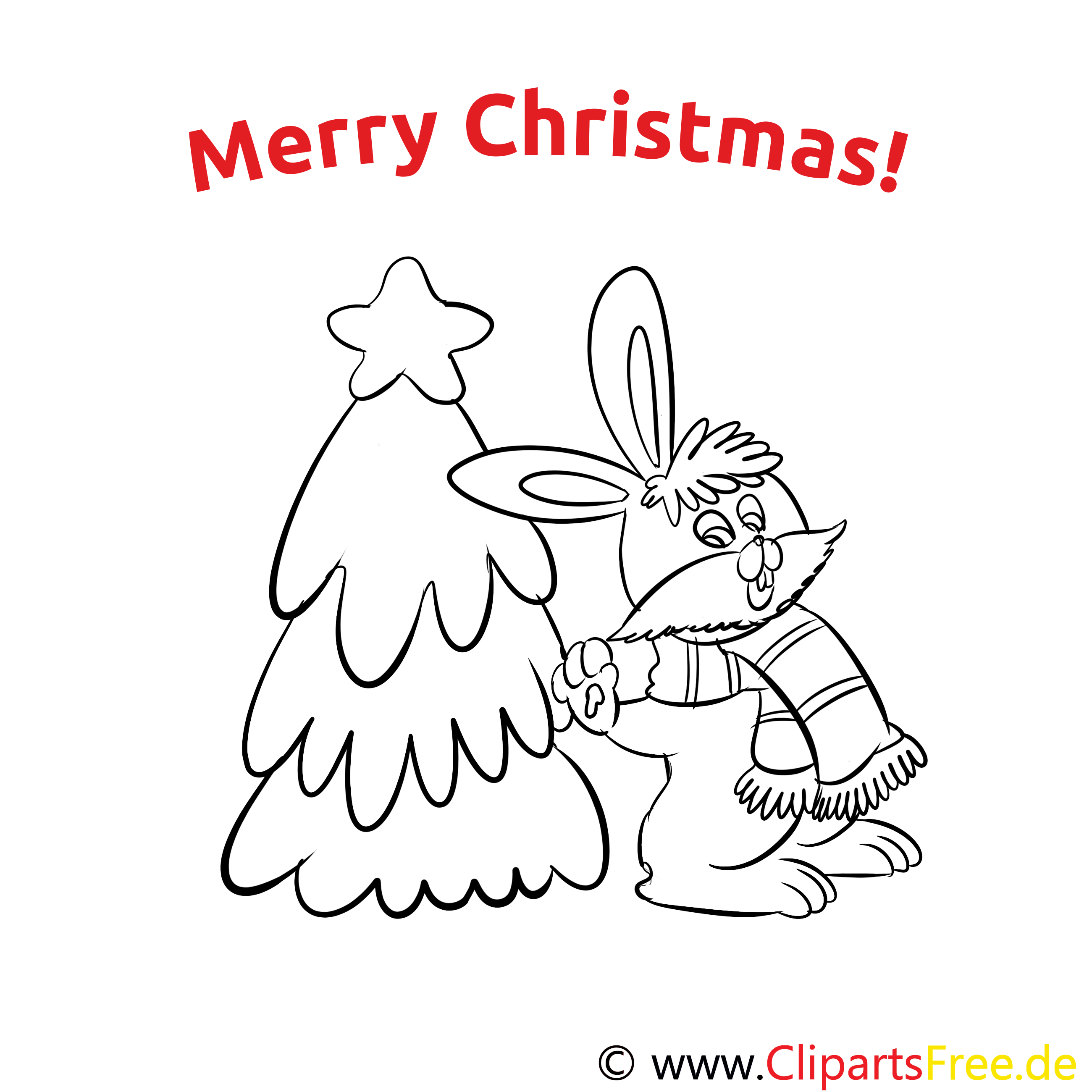 hase weihnachtsbaum merry christmas coloring sheets