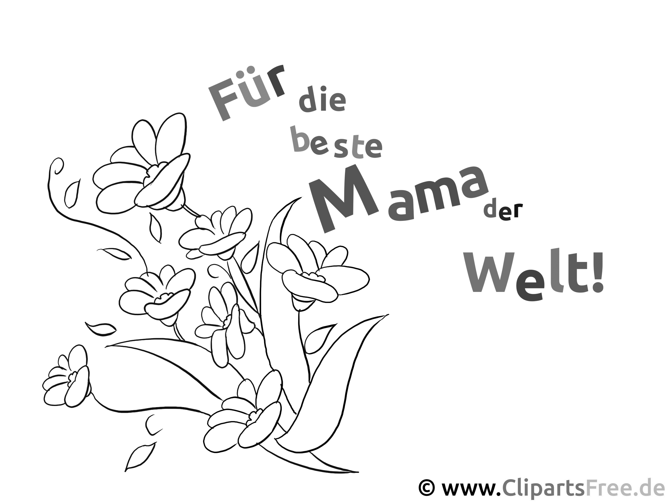 eCard für Mama zum Muttertag zum Selbstmalen