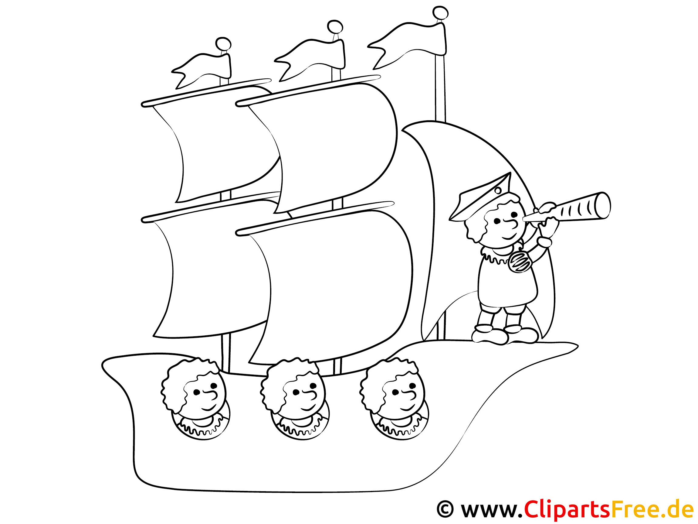 segelschiff reisen marvorlage für kinder