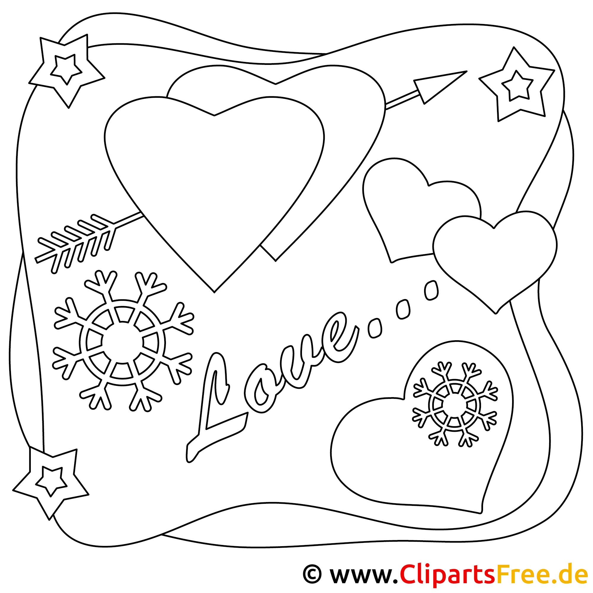 Herze Schwarz Weiss zum Ausmalen