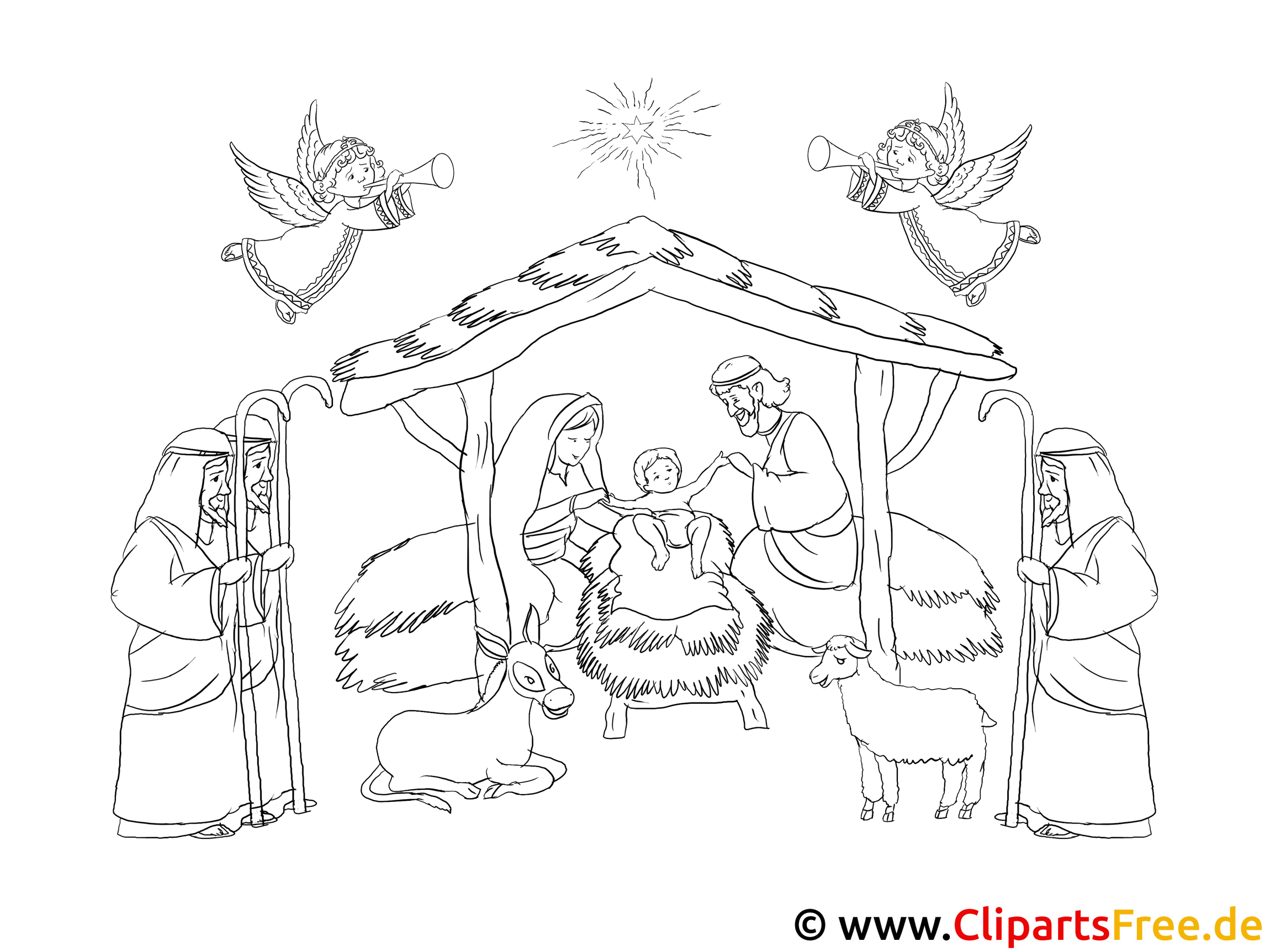 Malvorlagen Advent Krippe