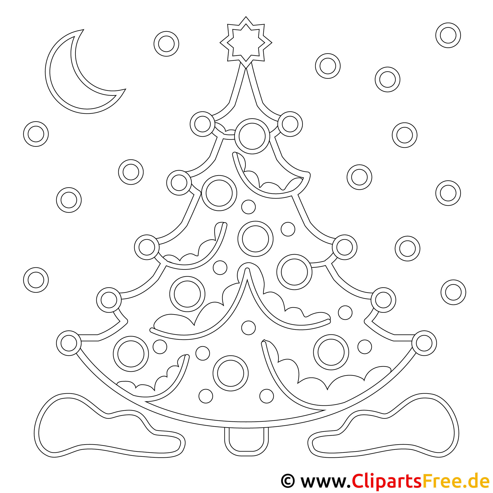 weihnachtsbaum bild malvorlage ausmalbild kostenlos