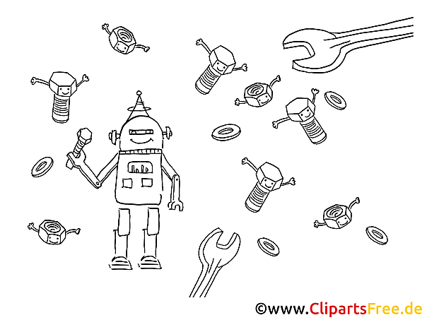 Roboter und Aliens Malvorlage Roboter und Aliens Malvorlage