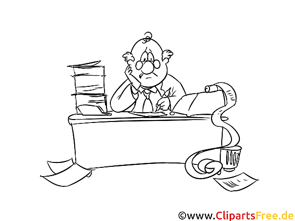 Arbeit im Büro am Schreibtisch Malvorlage Arbeit im Büro am Schreibtisch Malvorlage