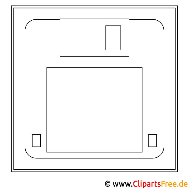Diskette Bild zum Ausmalen Diskette Bild zum Ausmalen