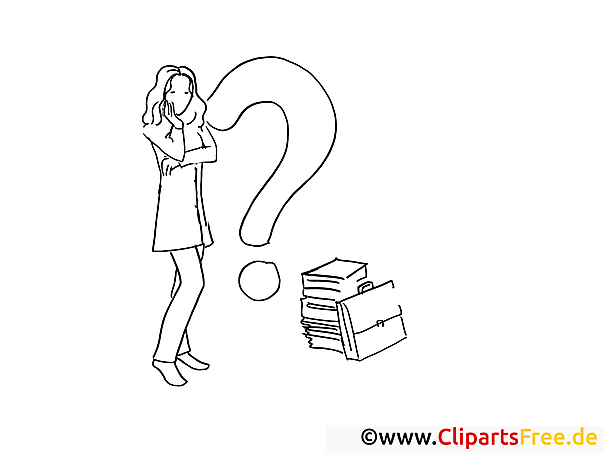 Fragezeichen Clipart-Ausmalbild kostenlos Fragezeichen Clipart-Ausmalbild kostenlos