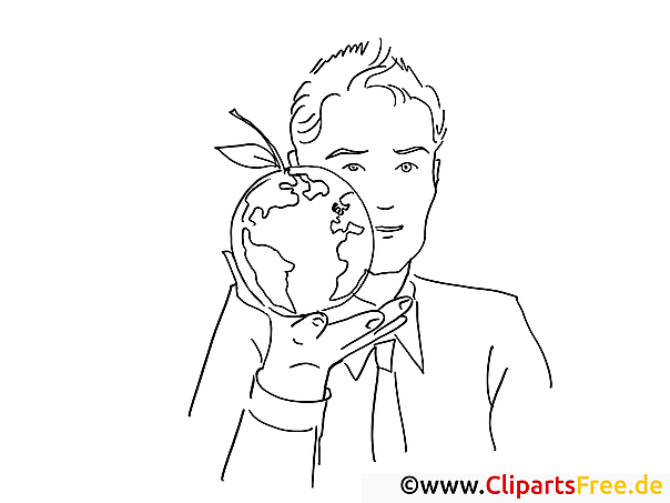 Globus-Apple Coloring Page Office Work Globus-Apple Coloring Page Office Work