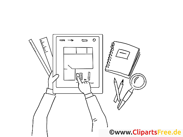 Plan Clipart-Bild zum Ausmalen Plan Clipart-Bild zum Ausmalen