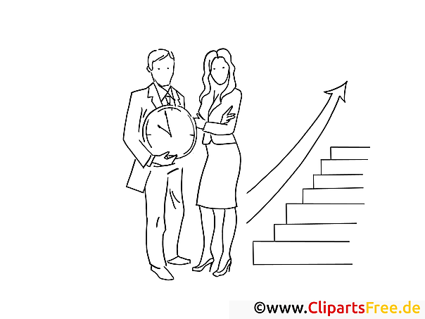 Schwarz-weiss Clipart-Bilder zum Drucken und Ausmalen - Zeit ist Geld Schwarz-weiss Clipart-Bilder zum Drucken und Ausmalen - Zeit ist Geld