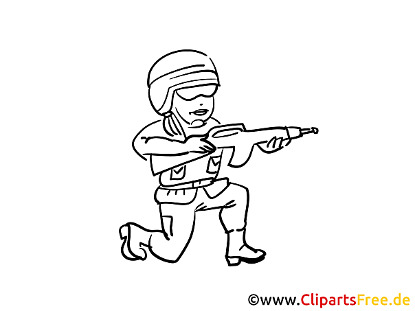 Ausmalbild Soldat Militär gratis Ausmalbild Soldat Militär gratis