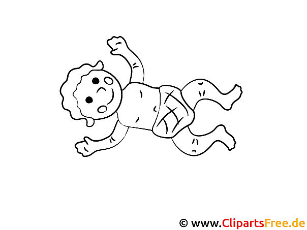 Baby mit Windel Clipart zum Ausmalen Baby mit Windel Clipart zum Ausmalen
