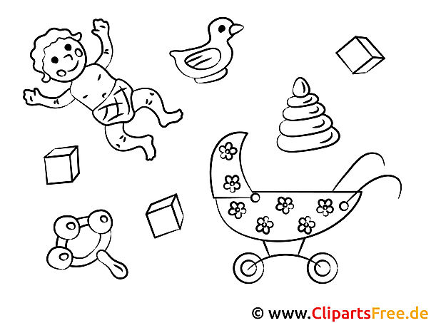 Mal-Vorlage Kinder und Baby Mal-Vorlage Kinder und Baby
