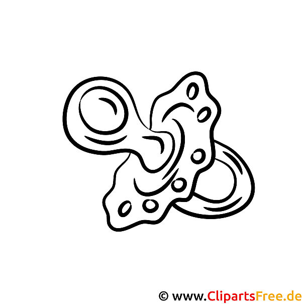 Schnuller Clipart-Bild zum Ausmalen Schnuller Clipart-Bild zum Ausmalen