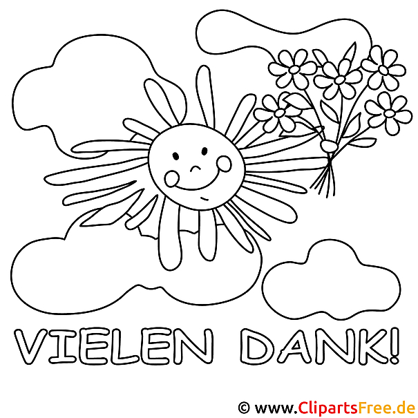 Ausmalvorlagen zum Ausdrucken - Vielen Dank Ausmalvorlagen zum Ausdrucken - Vielen Dank