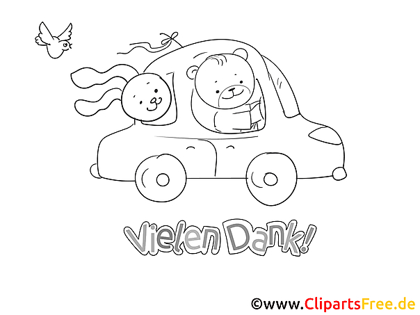 Auto Tiere Ausmalbild Danke sagen Auto Tiere Ausmalbild Danke sagen