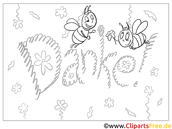 Bienen Kostenlose Dankeskarten zum Ausdrucken und Ausmalen Bienen Kostenlose Dankeskarten zum Ausdrucken und Ausmalen