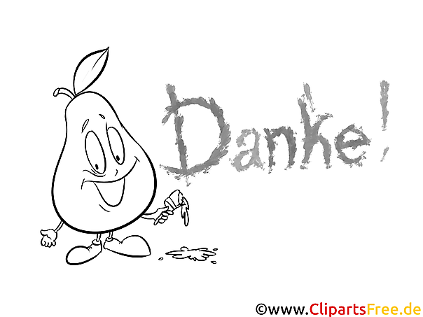 Birne Dankeskarte selber drucken Birne Dankeskarte selber drucken