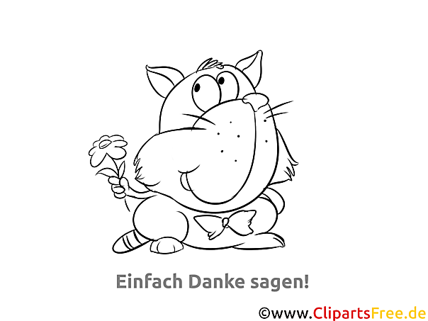 Blume Katze kostenlose Malvorlage Danke Blume Katze kostenlose Malvorlage Danke