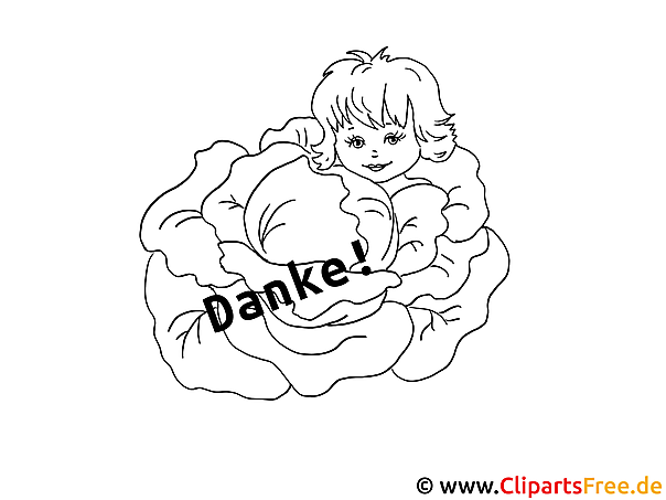 Danke Bild zum Selbst-Ausmalen Danke Bild zum Selbst-Ausmalen