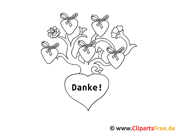 Danke Karte zum Selbstausmalen Danke Karte zum Selbstausmalen