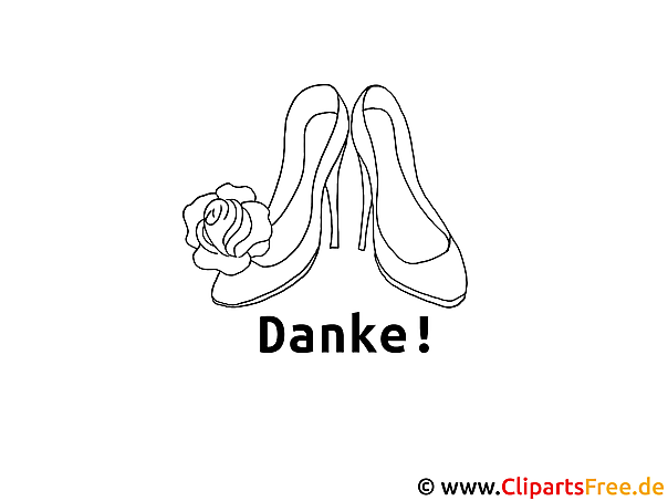 Danke Schuhe Bild zum Bedanken und Ausmalen Danke Schuhe Bild zum Bedanken und Ausmalen
