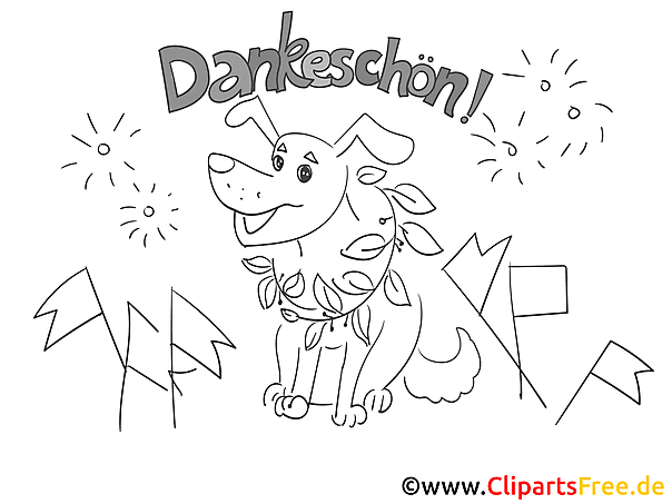 Feuerwerk Hund Dankeskarte selber drucken Feuerwerk Hund Dankeskarte selber drucken