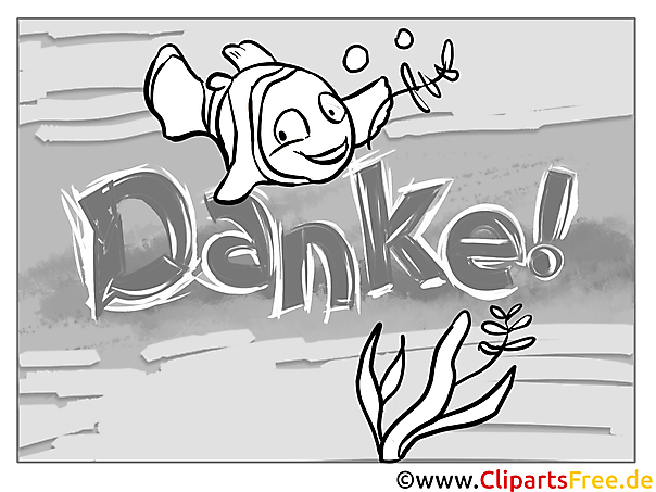 Fisch Dankeskarte selber drucken Fisch Dankeskarte selber drucken