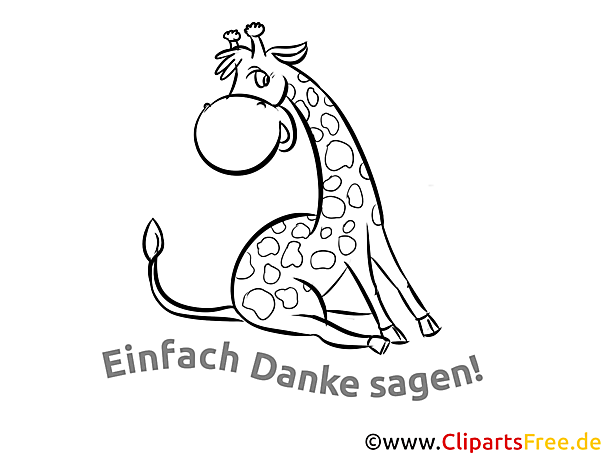 Giraffe Dankeskarte selber drucken Giraffe Dankeskarte selber drucken
