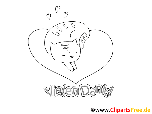 Herz Katze lustige Danke Bilder zum Ausmalen Herz Katze lustige Danke Bilder zum Ausmalen