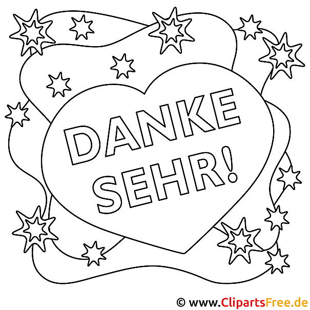 Herzlichen Dank Malbild Herzlichen Dank Malbild