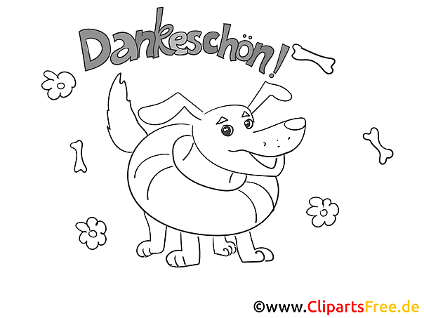 Hund Dankeskarte selber drucken Hund Dankeskarte selber drucken
