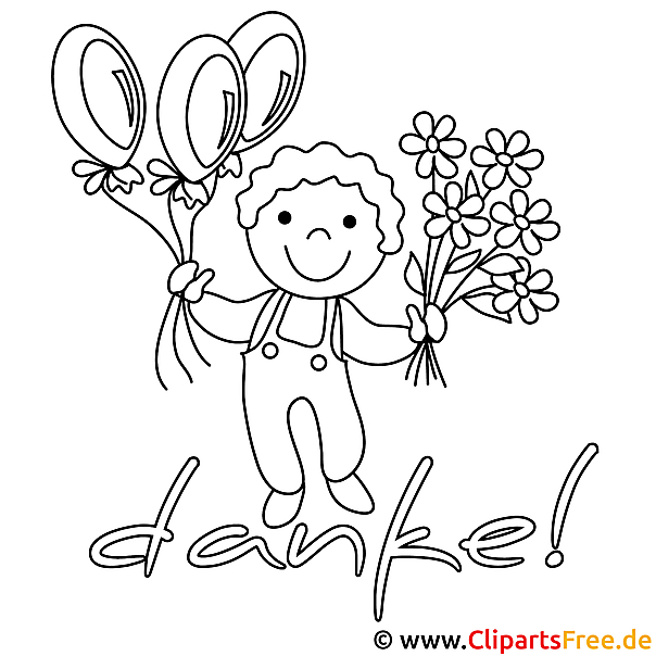 Kinder-Malvorlagen zum Drucken - Junge mit Luftballons Kinder-Malvorlagen zum Drucken - Junge mit Luftballons