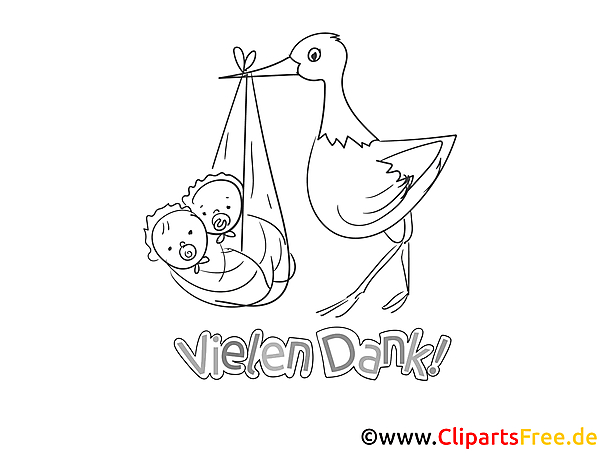 Kinder Storch Ausmalbild Danke sagen Kinder Storch Ausmalbild Danke sagen