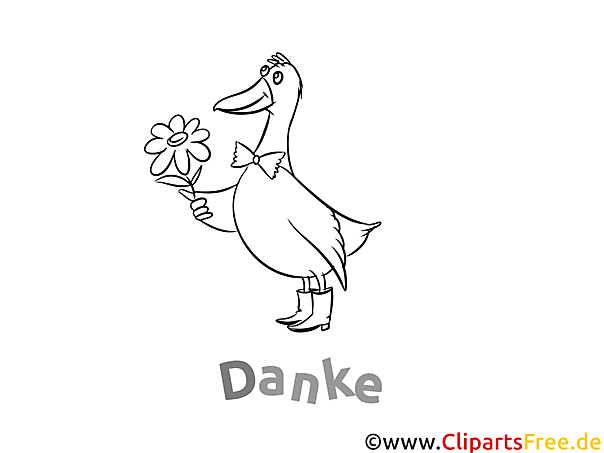 Kostenlose Dankeskarte Gans zum Ausdrucken und Ausmalen Kostenlose Dankeskarte Gans zum Ausdrucken und Ausmalen