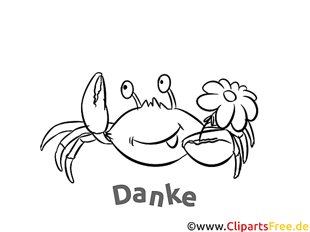 Krabbe Danke Ausmalbild Krabbe Danke Ausmalbild