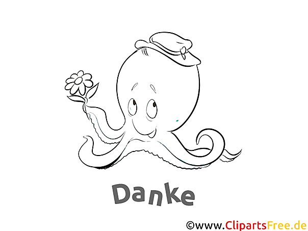 Krake Danke Ausmalbild Krake Danke Ausmalbild