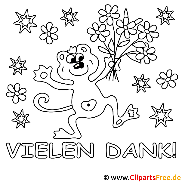 Lustige Ausmalbilder - Vielen Dank Lustige Ausmalbilder - Vielen Dank
