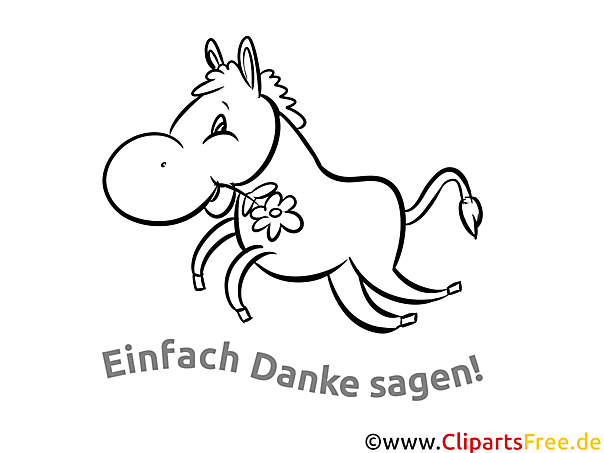 Pferd Dankeskarte selber drucken Pferd Dankeskarte selber drucken