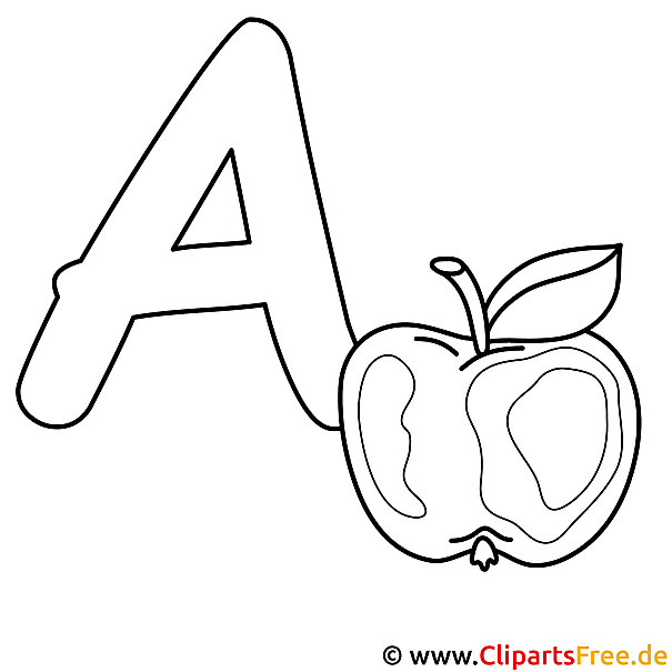 Apple - Buchstaben zum Ausdrucken
