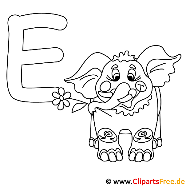 Elephant - Abc Buchstaben zum Ausmalen Elephant - Abc Buchstaben zum Ausmalen